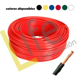 Cable TW-80 #12 AWG 100% COBRE RESISTENCIA 80º C ROLLO 100MTS