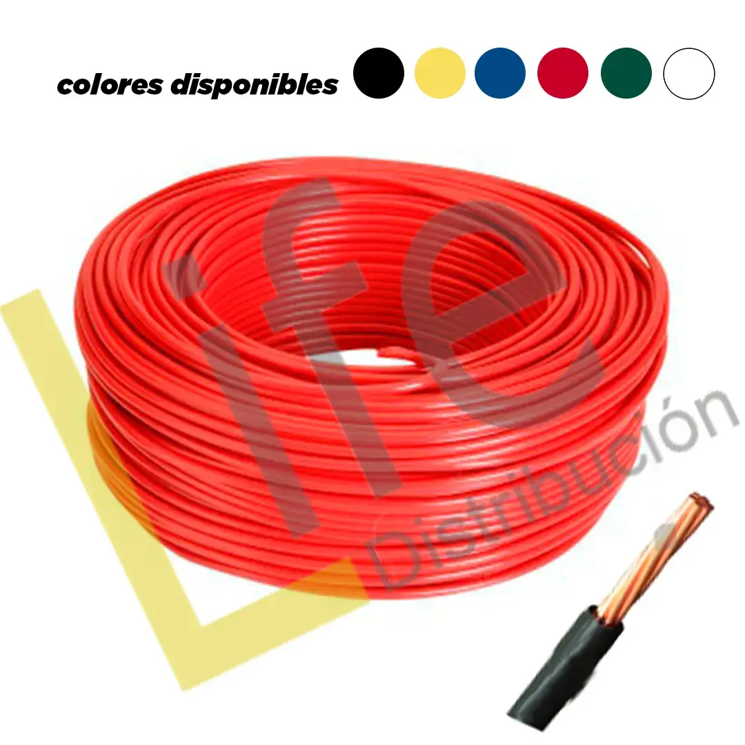 Cable TW-80 #12 AWG 100% COBRE RESISTENCIA 80º C ROLLO 100MTS