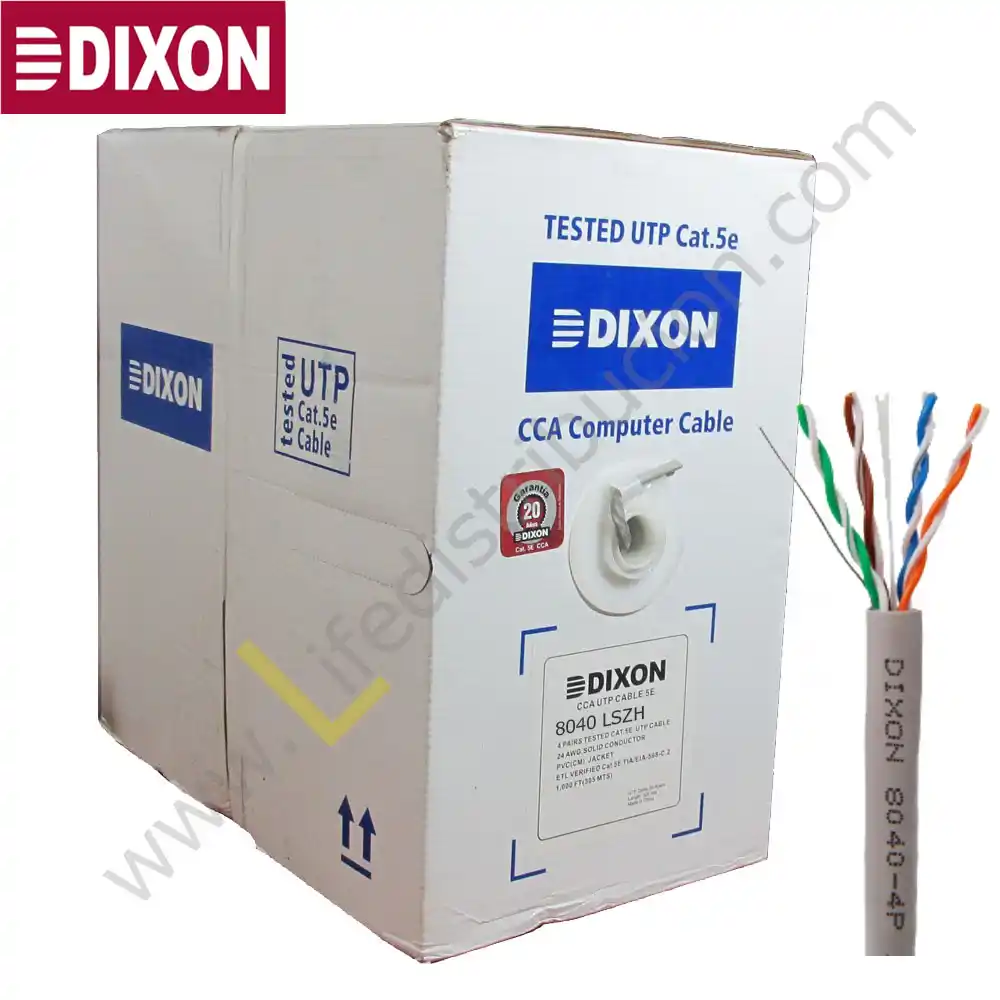 8040 LSZH DIXON CABLE STP CAT. 5E 4Px24 AWG LSZH Gris