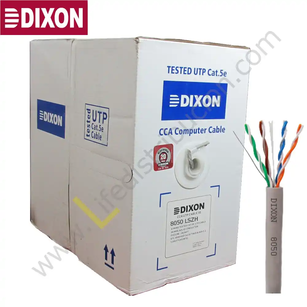 8050 LSZH DIXON CABLE SFTP CAT. 5E 4Px24 AWG LSZH Gris