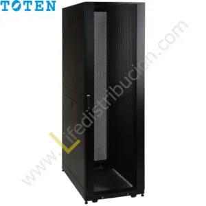 G4.6042.9101 42RU (Alto 2.06 Ancho 0.60 Prof. 1.00) puerta delantera de vidrio y posterior doble microperforada