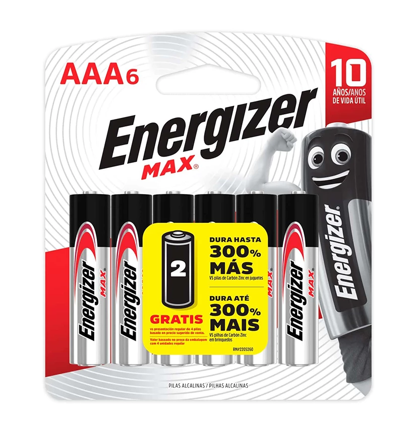 ENERGIZER PILA MAX AAAX4+2 GRATIS ALCALINA BLISTER