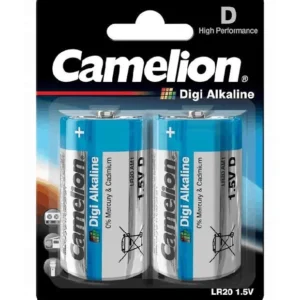 PILA DIGI ALCALINA CAMELION D 1.5V BLISTER X 2 UNIDADES